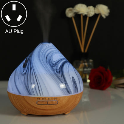 400ml Volcano Shape Humidifier Glass Aromatherapy Machine Automatic Alcohol Sprayer, Plug Specification:AU Plug(Khaki) by bashfashion