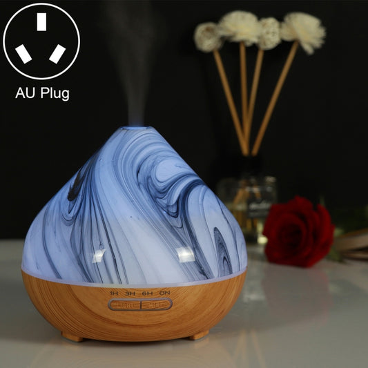 400ml Volcano Shape Humidifier Glass Aromatherapy Machine Automatic Alcohol Sprayer, Plug Specification:AU Plug(Khaki) by bashfashion