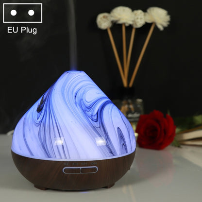 400ml Volcano Shape Humidifier Glass Aromatherapy Machine Automatic Alcohol Sprayer, Plug Specification:EU Plug(Coffee) by bashfashion