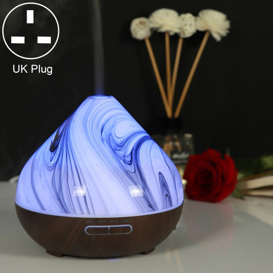 400ml Volcano Shape Humidifier Glass Aromatherapy Machine Automatic Alcohol Sprayer, Plug Specification:UK Plug(Coffee) by bashfashion