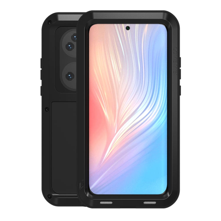 For Huawei P50 Pro LOVE MEI Metal Shockproof Waterproof Dustproof Protective Phone Case without Glass(Black) by LOVE MEI