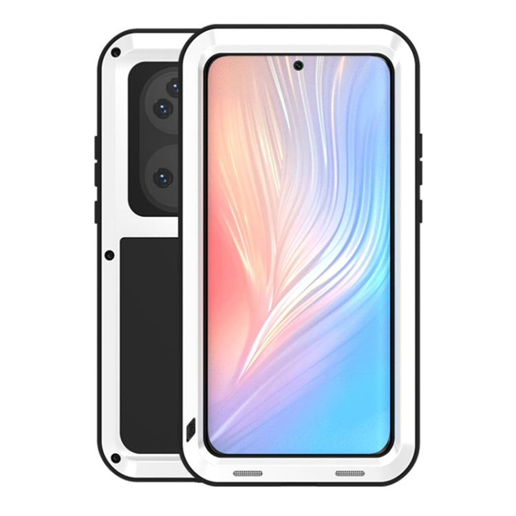 For Huawei P50 Pro LOVE MEI Metal Shockproof Waterproof Dustproof Protective Phone Case without Glass(White) by LOVE MEI