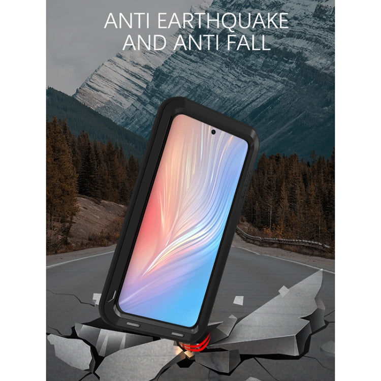 For Huawei P50 Pro LOVE MEI Metal Shockproof Waterproof Dustproof Protective Phone Case without Glass(Black) by LOVE MEI
