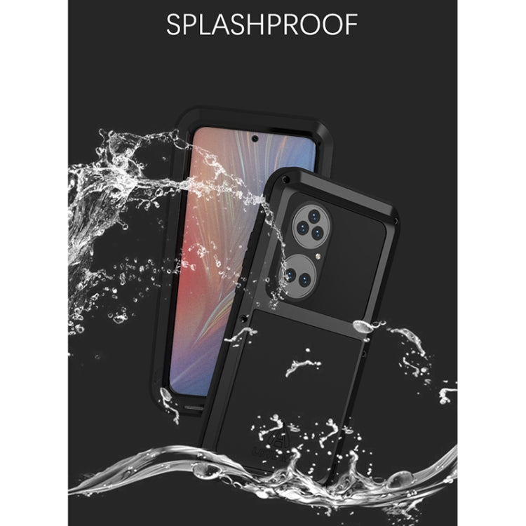 For Huawei P50 Pro LOVE MEI Metal Shockproof Waterproof Dustproof Protective Phone Case without Glass(Black) by LOVE MEI