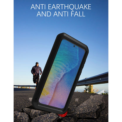 For Huawei P50 LOVE MEI Metal Shockproof Waterproof Dustproof Protective Phone Case with Glass(Silver) by LOVE MEI