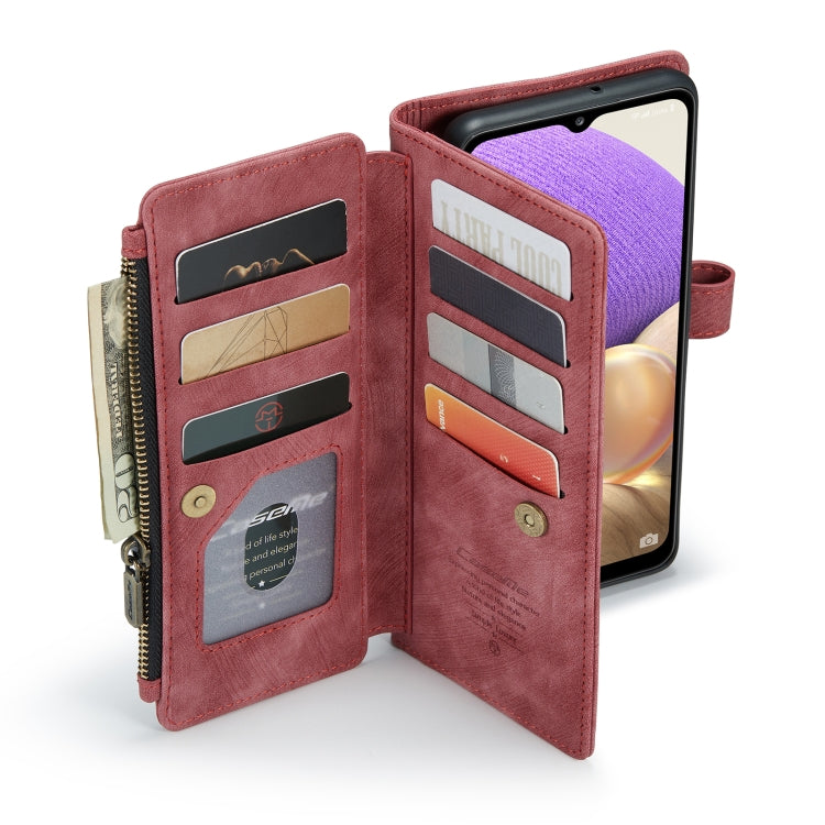 For Samsung Galaxy A32 5G CaseMe-C30 Multifunctional Horizontal Flip PU + TPU Phone Case(Red) by CaseMe