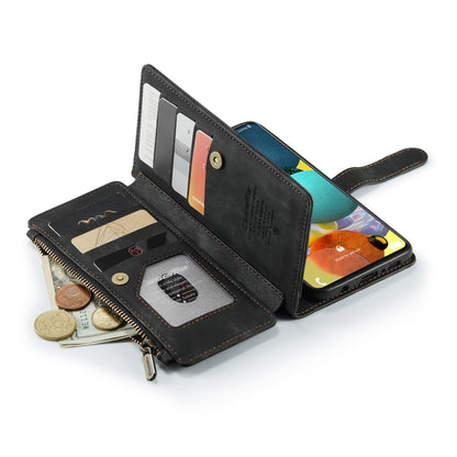 For Samsung Galaxy A51 4G CaseMe-C30 Multifunctional Horizontal Flip PU + TPU Phone Case(Black) by CaseMe