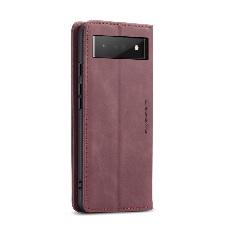 For Google Pixel 6 Pro CaseMe 013 Multifunctional Horizontal Flip Leather Phone Case with Card Slot & Holder & Wallet(Wine Red) by CaseMe