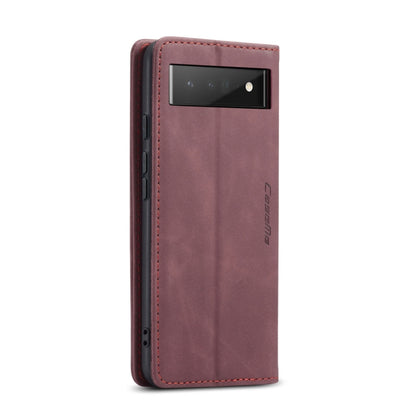For Google Pixel 6 Pro CaseMe 013 Multifunctional Horizontal Flip Leather Phone Case with Card Slot & Holder & Wallet(Wine Red) by CaseMe