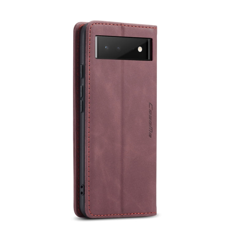 For Google Pixel 6 CaseMe 013 Multifunctional Horizontal Flip Leather Phone Case with Card Slot & Holder & Wallet(Wine Red) by CaseMe