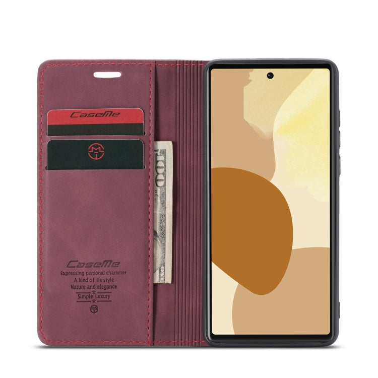 For Google Pixel 6 CaseMe 013 Multifunctional Horizontal Flip Leather Phone Case with Card Slot & Holder & Wallet(Wine Red) by CaseMe