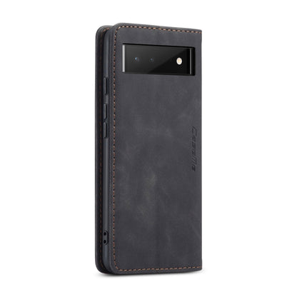 For Google Pixel 6 CaseMe 013 Multifunctional Horizontal Flip Leather Phone Case with Card Slot & Holder & Wallet(Black) by CaseMe