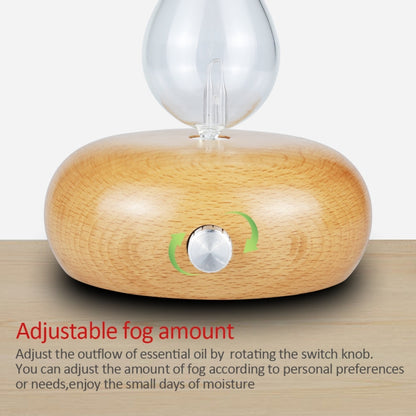 Wood Essential Oil Diffuser Aromatherapy Machine Automatic Alcohol Sprayer, Plug Specification:EU Plug(Light Brown) by bashfashion