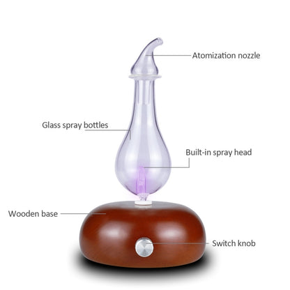 Wood Essential Oil Diffuser Aromatherapy Machine Automatic Alcohol Sprayer, Plug Specification:UK Plug(Dark Brown) by bashfashion