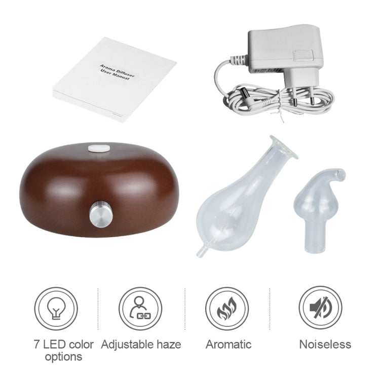 Wood Essential Oil Diffuser Aromatherapy Machine Automatic Alcohol Sprayer, Plug Specification:UK Plug(Dark Brown) by bashfashion