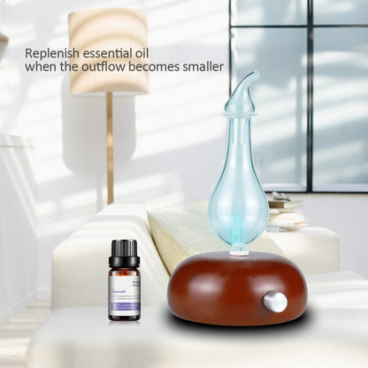 Wood Essential Oil Diffuser Aromatherapy Machine Automatic Alcohol Sprayer, Plug Specification:UK Plug(Dark Brown) by bashfashion