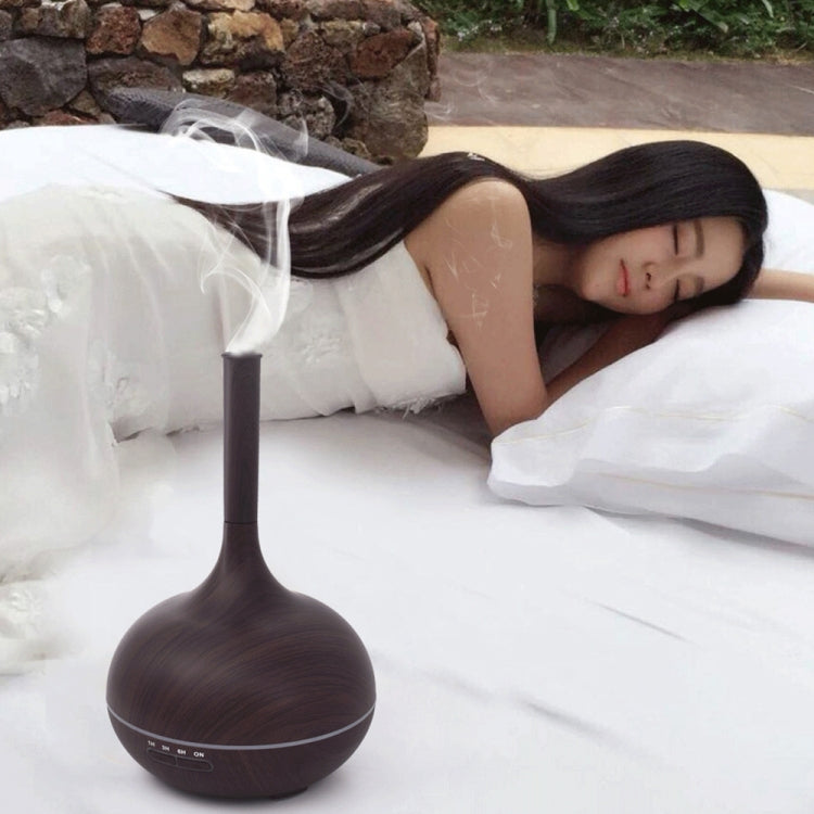 Creative Fragrance Machine Pointed Mouth Humidifier Automatic Alcohol Sprayer with Colorful LED Light, Plug Specification:AU Plug(Light Brown) by bashfashion