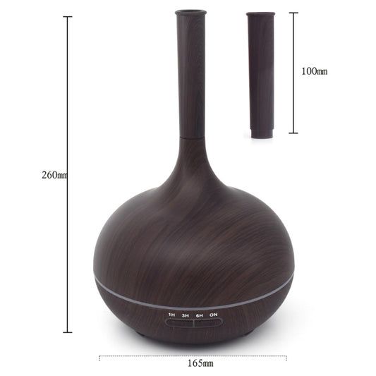 Creative Fragrance Machine Pointed Mouth Humidifier Automatic Alcohol Sprayer with Colorful LED Light, Plug Specification:EU Plug(Dark Brown) by bashfashion