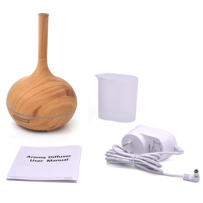 Creative Fragrance Machine Pointed Mouth Humidifier Automatic Alcohol Sprayer with Colorful LED Light, Plug Specification:UK Plug(Light Brown) by bashfashion