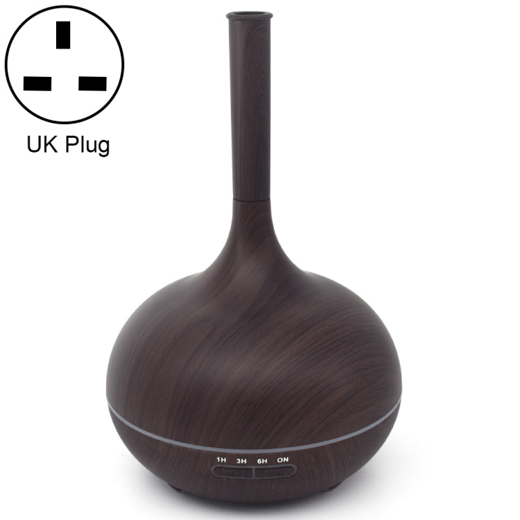 Creative Fragrance Machine Pointed Mouth Humidifier Automatic Alcohol Sprayer with Colorful LED Light, Plug Specification:UK Plug(Dark Brown) by bashfashion