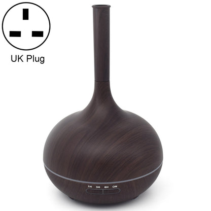 Creative Fragrance Machine Pointed Mouth Humidifier Automatic Alcohol Sprayer with Colorful LED Light, Plug Specification:UK Plug(Dark Brown) by bashfashion