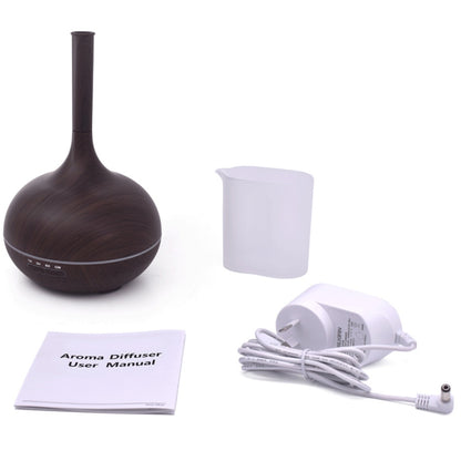 Creative Fragrance Machine Pointed Mouth Humidifier Automatic Alcohol Sprayer with Colorful LED Light, Plug Specification:US Plug(Dark Brown) by bashfashion