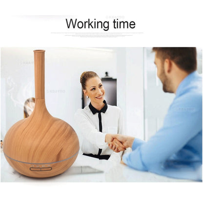 Creative Fragrance Machine Pointed Mouth Humidifier Automatic Alcohol Sprayer with Colorful LED Light, Plug Specification:US Plug(Dark Brown) by bashfashion