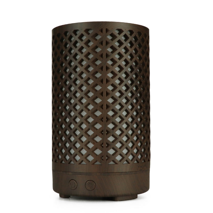 USB 200ml Hollow-out Forest Pattern Wooden Essential Oil Aromatherapy Machine Ultrasonic Humidifier Automatic Alcohol Sprayer(Dark Brown-1) by bashfashion