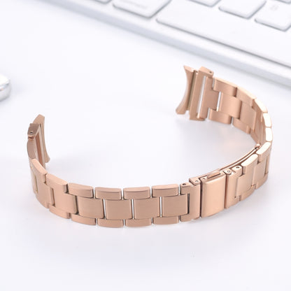 For Samsung Galaxy Watch4 40mm / 44mm Three-bead Small Waist Steel Strap Watch Band(Rose Gold) by bashfashion
