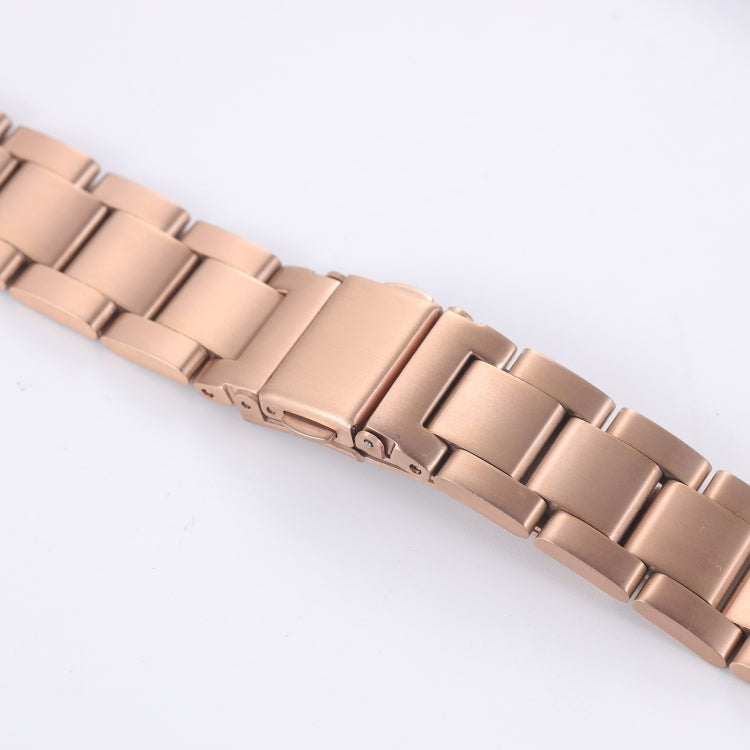 For Samsung Galaxy Watch4 40mm / 44mm Three-bead Small Waist Steel Strap Watch Band(Rose Gold) by bashfashion