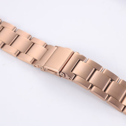 For Samsung Galaxy Watch4 40mm / 44mm Three-bead Small Waist Steel Strap Watch Band(Rose Gold) by bashfashion