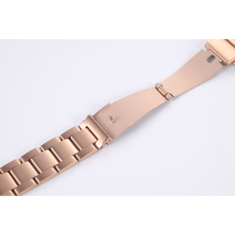 For Samsung Galaxy Watch4 40mm / 44mm Three-bead Small Waist Steel Strap Watch Band(Rose Gold) by bashfashion