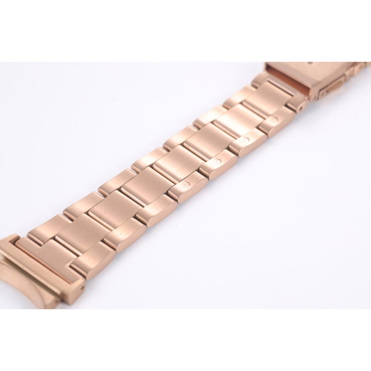 For Samsung Galaxy Watch4 40mm / 44mm Three-bead Small Waist Steel Strap Watch Band(Rose Gold) by bashfashion