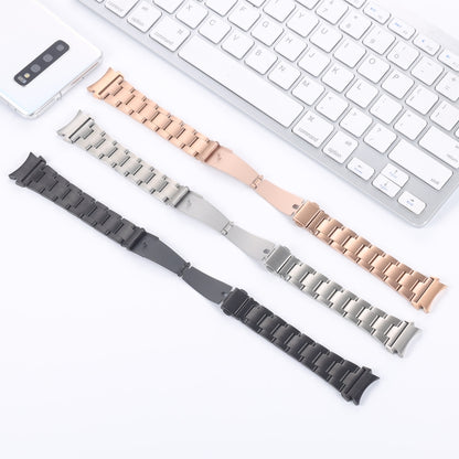 For Samsung Galaxy Watch4 40mm / 44mm Three-bead Small Waist Steel Strap Watch Band(Rose Gold) by bashfashion