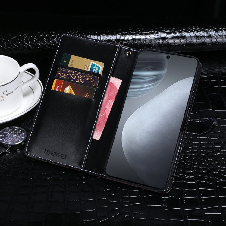 For Cubot X50 idewei Crocodile Texture Horizontal Flip Leather Case with Holder & Card Slots & Wallet(Dark Blue) by idewei