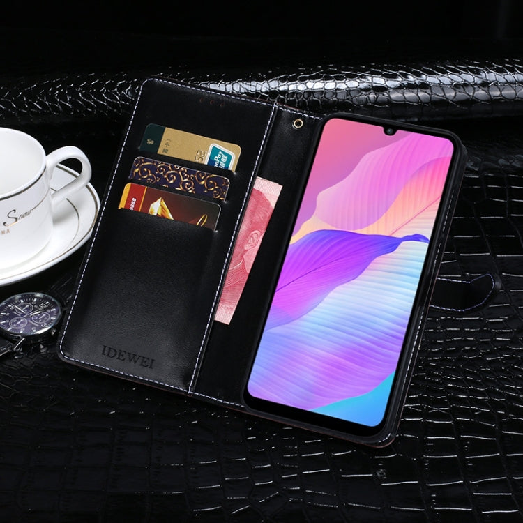 For Huawei Enjoy 20e idewei Crocodile Texture Horizontal Flip Leather Case with Holder & Card Slots & Wallet(Black) by idewei
