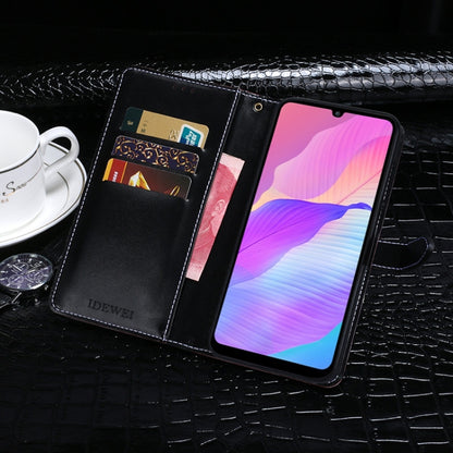 For Huawei Enjoy 20e idewei Crocodile Texture Horizontal Flip Leather Case with Holder & Card Slots & Wallet(Black) by idewei