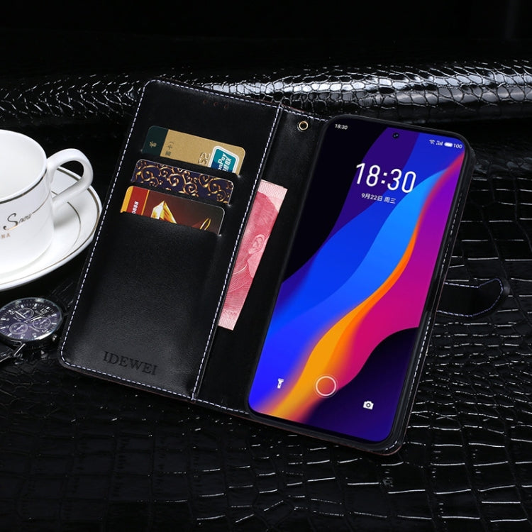 For Meizu 18x idewei Crocodile Texture Horizontal Flip Leather Case with Holder & Card Slots & Wallet(Black) by idewei
