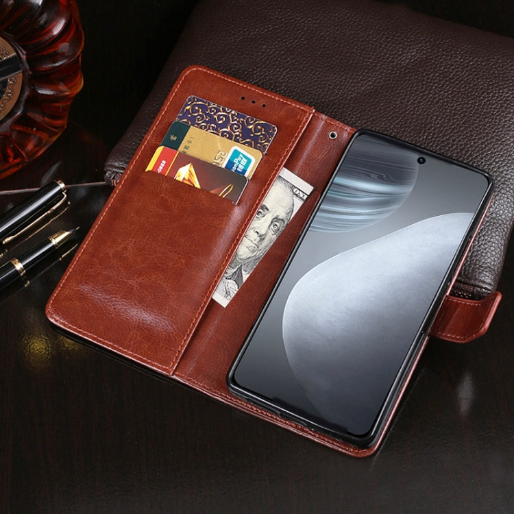 For Cubot X50 idewei Crazy Horse Texture Leather Case with Holder & Card Slots & Wallet(Sky Blue) by idewei