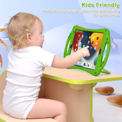 Cute Cat King Kids Shockproof Silicone Tablet Case with Holder & Shoulder Strap & Handle For iPad 10.2 2019 / 2020 / 2021 / Pro 10.5(Green) by bashfashion