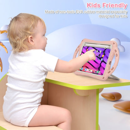 For iPad mini 6 / mini 2024 Cute Cat King Kids Shockproof Silicone Tablet Case with Holder & Shoulder Strap & Handle(Pink) by bashfashion