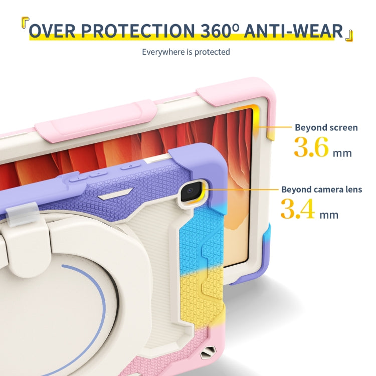 For Samsung Galaxy Tab A7 10.4 T505 Armor Contrast Color Silicone + PC Tablet Case(Blue) by bashfashion