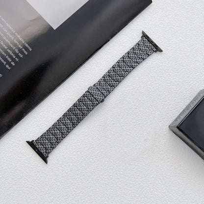 Carbon Fiber Straight Edge Strap Watch Band For Apple Watch Ultra 49mm&Watch Ultra 2 49mm / Series 9&8&7 45mm / SE 3&SE 2&6&SE&5&4 44mm / 3&2&1 42mm by bashfashion