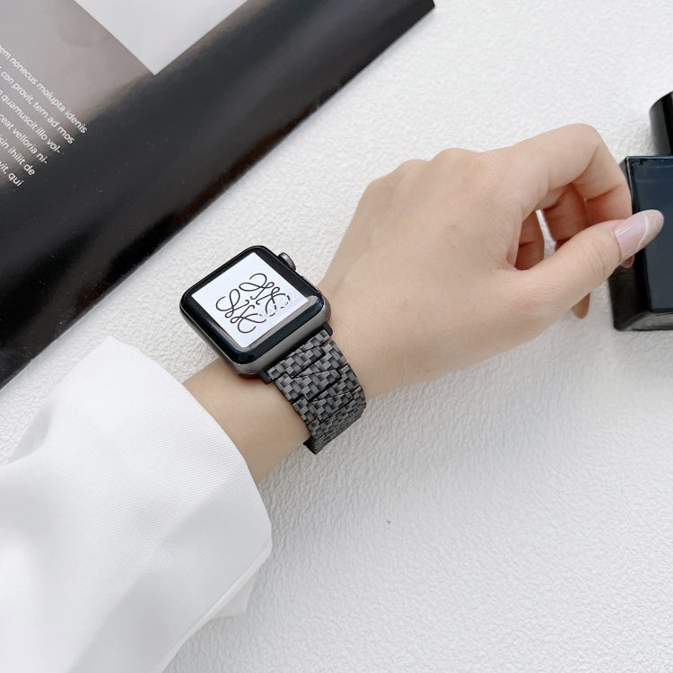Carbon Fiber Straight Edge Strap Watch Band For Apple Watch Ultra 49mm&Watch Ultra 2 49mm / Series 9&8&7 45mm / SE 3&SE 2&6&SE&5&4 44mm / 3&2&1 42mm by bashfashion
