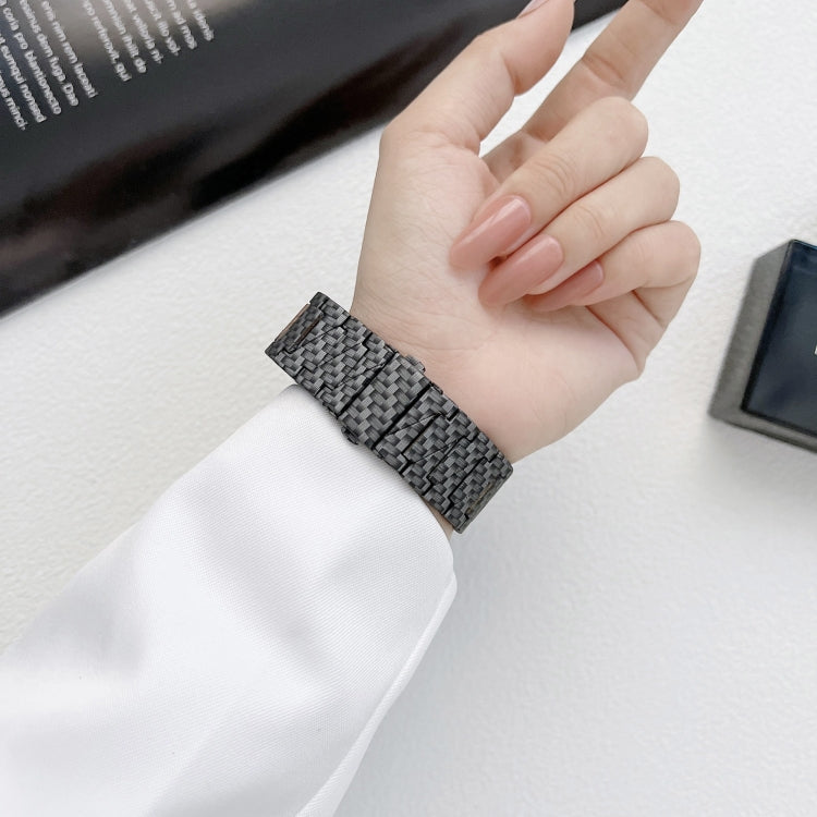 Carbon Fiber Straight Edge Strap Watch Band For Apple Watch Ultra 49mm&Watch Ultra 2 49mm / Series 9&8&7 45mm / SE 3&SE 2&6&SE&5&4 44mm / 3&2&1 42mm by bashfashion