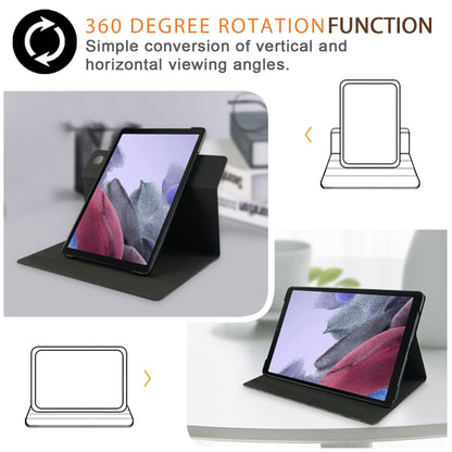 For Samsung Galaxy Tab A7 Lite 8.7 2021 T220 / T225 Solid Color 360 Degrees Rotation Tablet Leather Case with Holder(Pink) by bashfashion