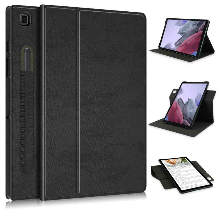 For Samsung Galaxy Tab A7 Lite 8.7 2021 T220 / T225 Solid Color 360 Degrees Rotation Tablet Leather Case with Holder(Black) by bashfashion