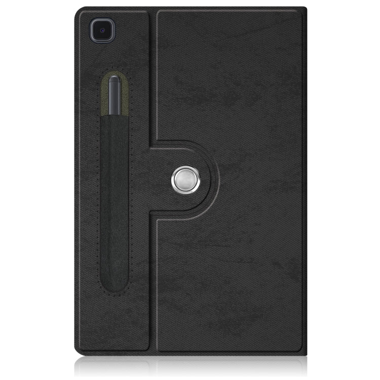 For Samsung Galaxy Tab A7 Lite 8.7 2021 T220 / T225 Solid Color 360 Degrees Rotation Tablet Leather Case with Holder(Black) by bashfashion