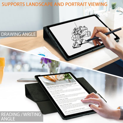 For Samsung Galaxy Tab A7 Lite 8.7 2021 T220 / T225 Solid Color 360 Degrees Rotation Tablet Leather Case with Holder(Black) by bashfashion