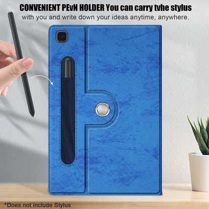 For Samsung Galaxy Tab A7 Lite 8.7 2021 T220 / T225 Solid Color 360 Degrees Rotation Tablet Leather Case with Holder(Dark Blue) by bashfashion